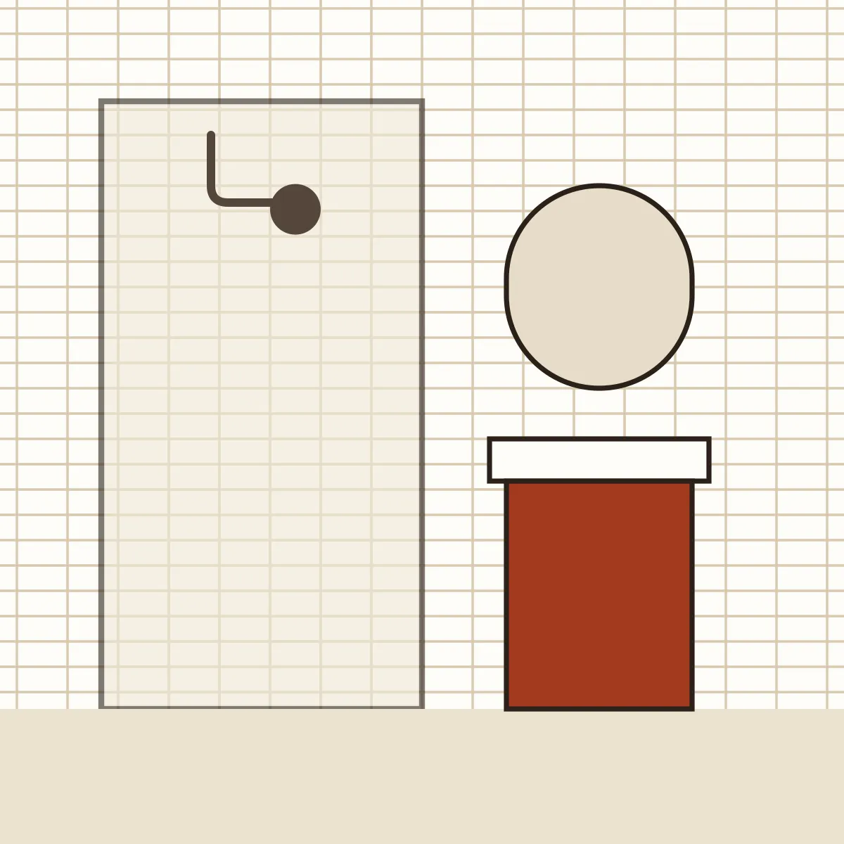 Compact en-suite with a walk-in shower